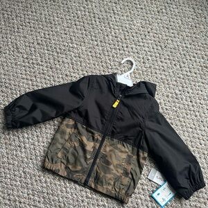 Carter's Black and Camouflage Raincoat